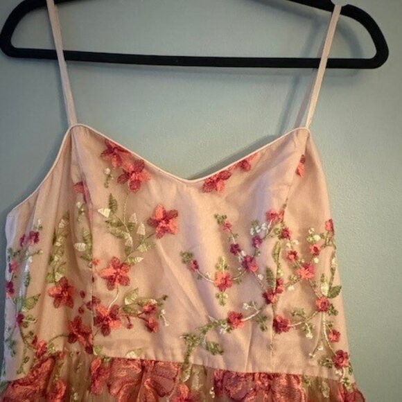 Endless Rose - Floral Embroidered Tiered Maxi Dress - Picture 3 of 7